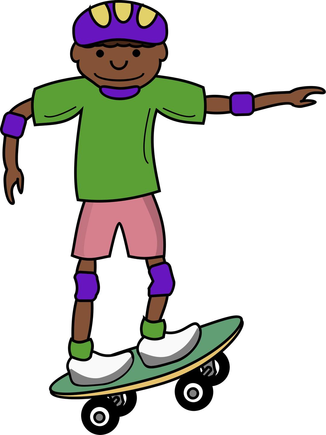 Skateboard African Kid png transparent