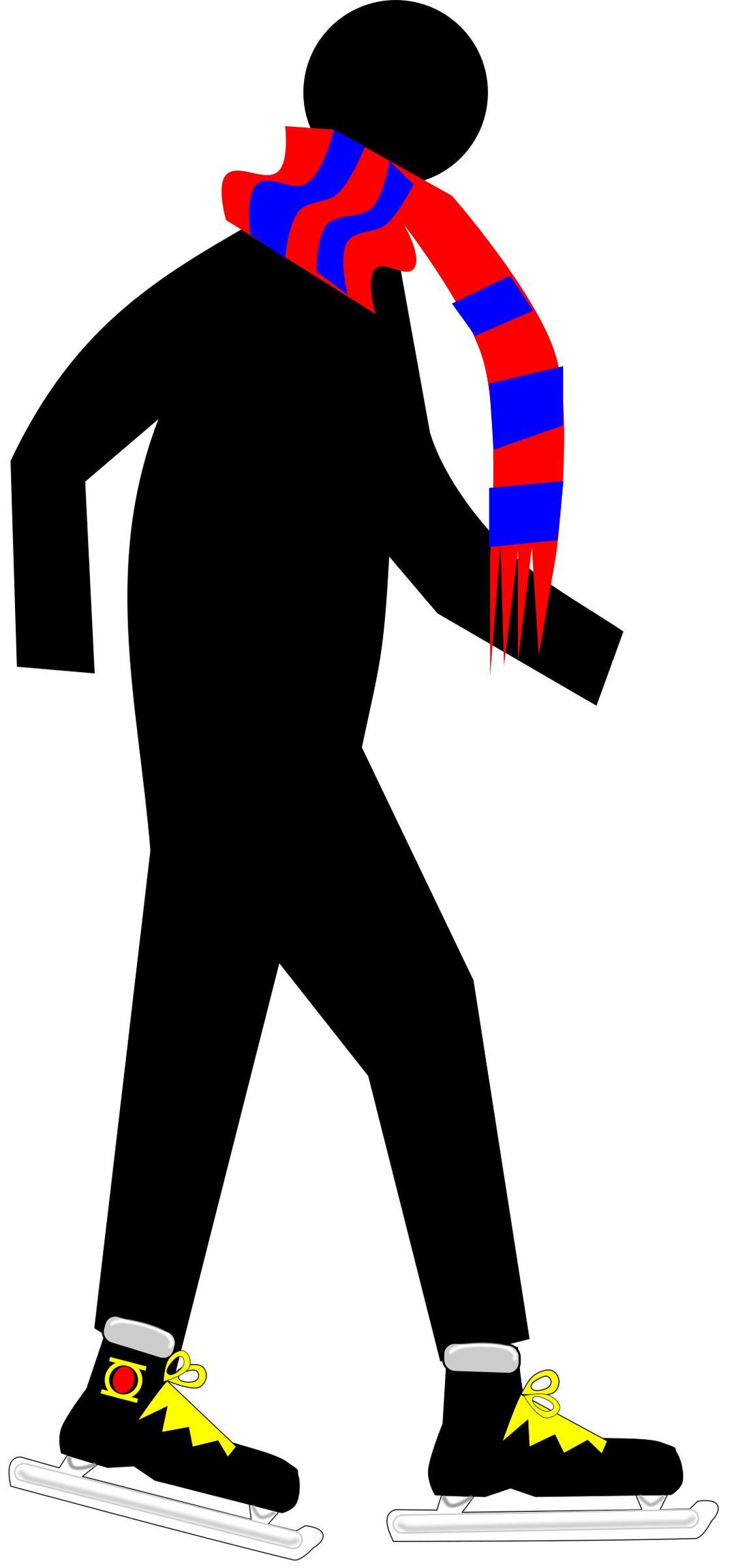 Skater with Scarf png transparent