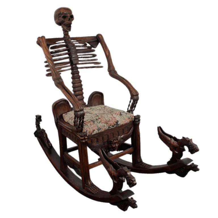 Skeletal Rocking Chair png transparent