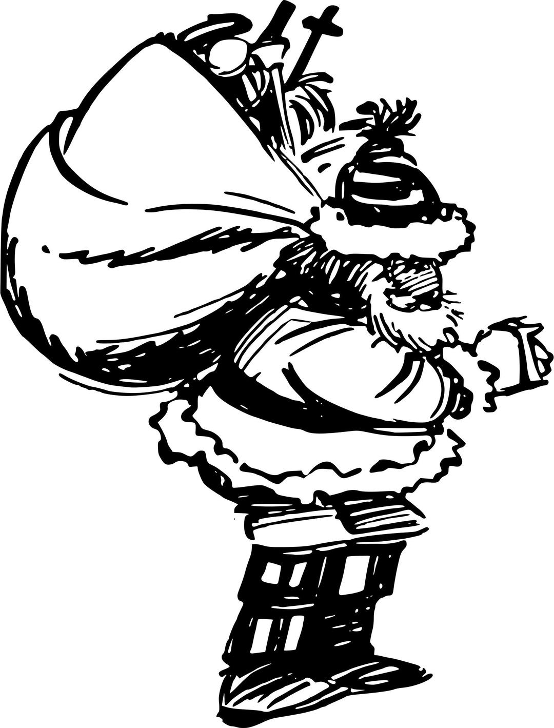 Sketch Santa png transparent
