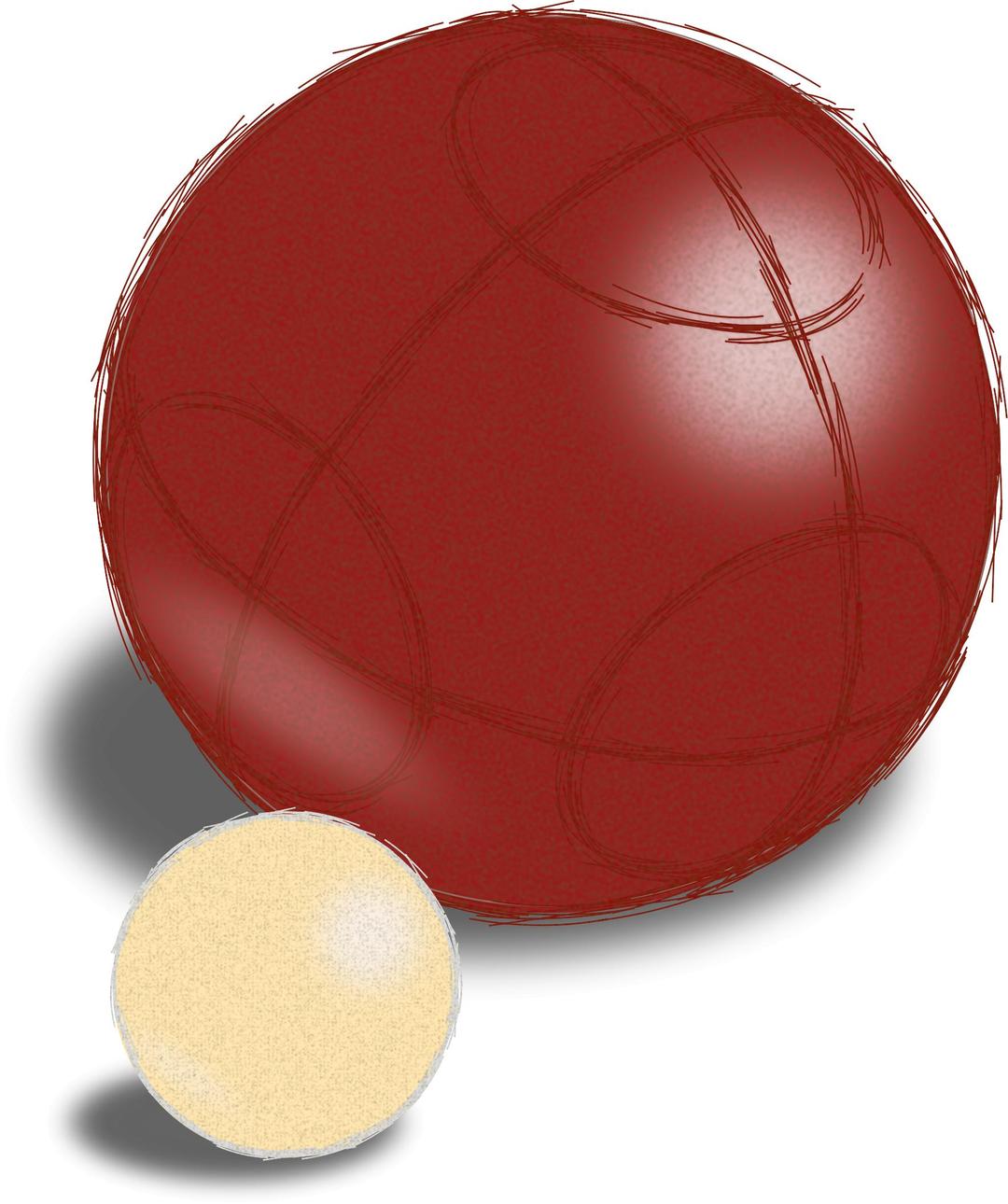 Sketchy Boccie Ball and Jack png transparent