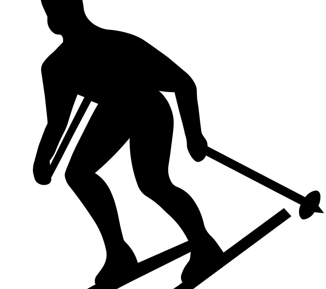 Skier Silhouette png transparent