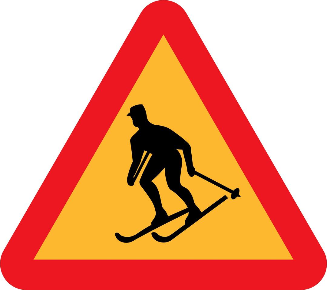 Skiier Sign png transparent