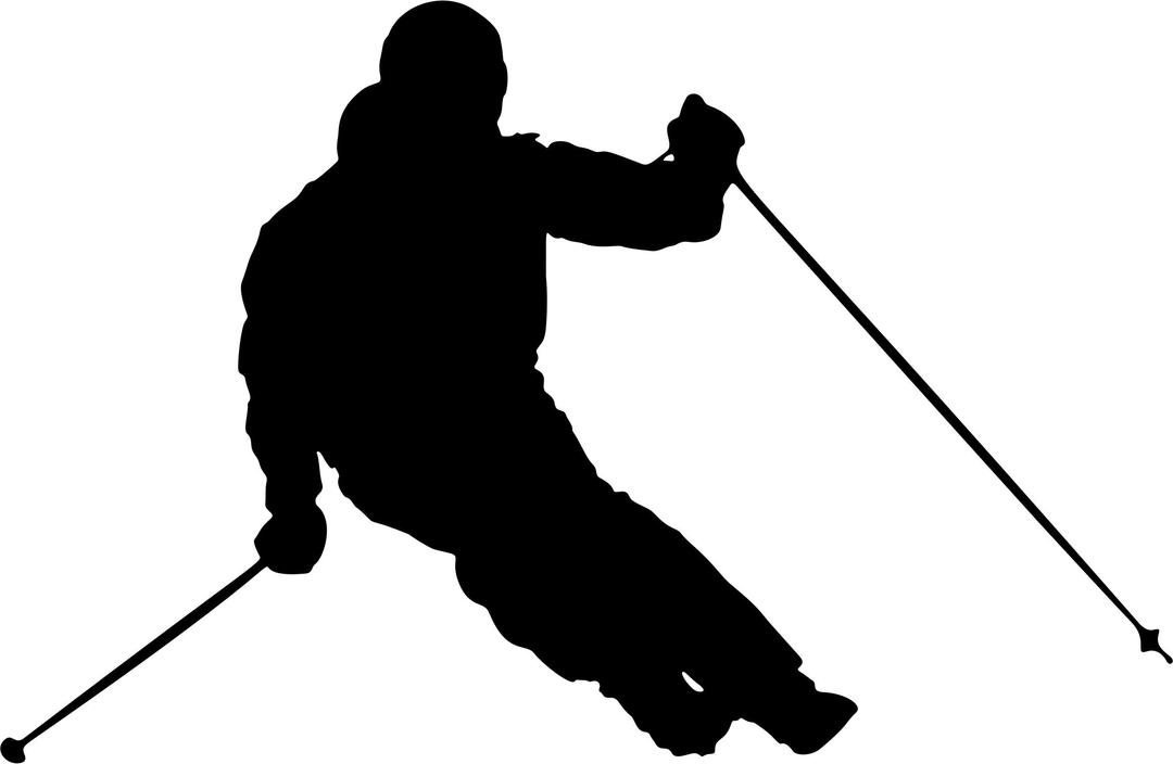 Skiing Man Silhouette png transparent