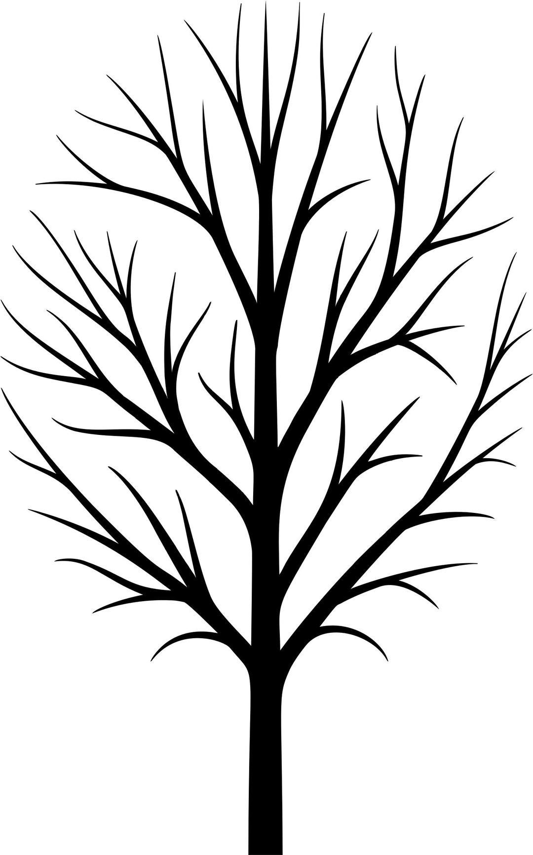 Skinny Tree Silhouette png transparent