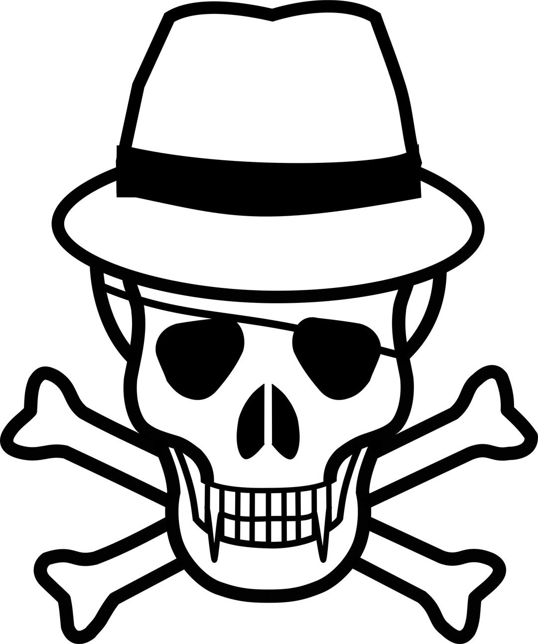 skull and hat png transparent