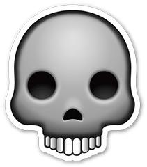 Skull Emoji Sticker png transparent