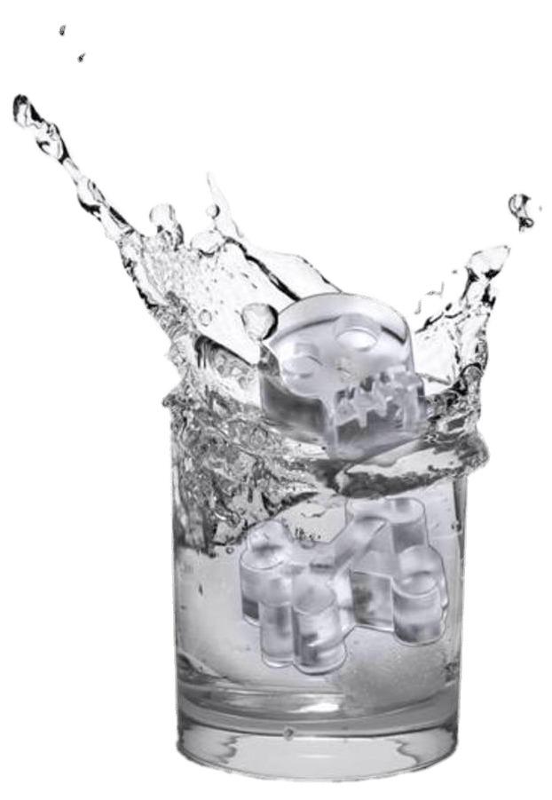 Skull Icecube In Glass png transparent