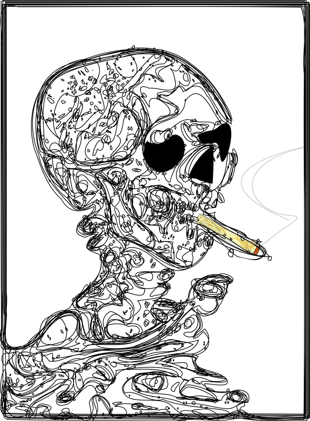 Skull Smoking png transparent