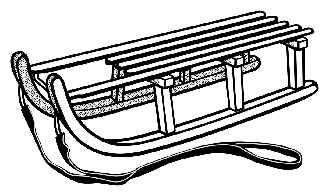 sledge - lineart png transparent