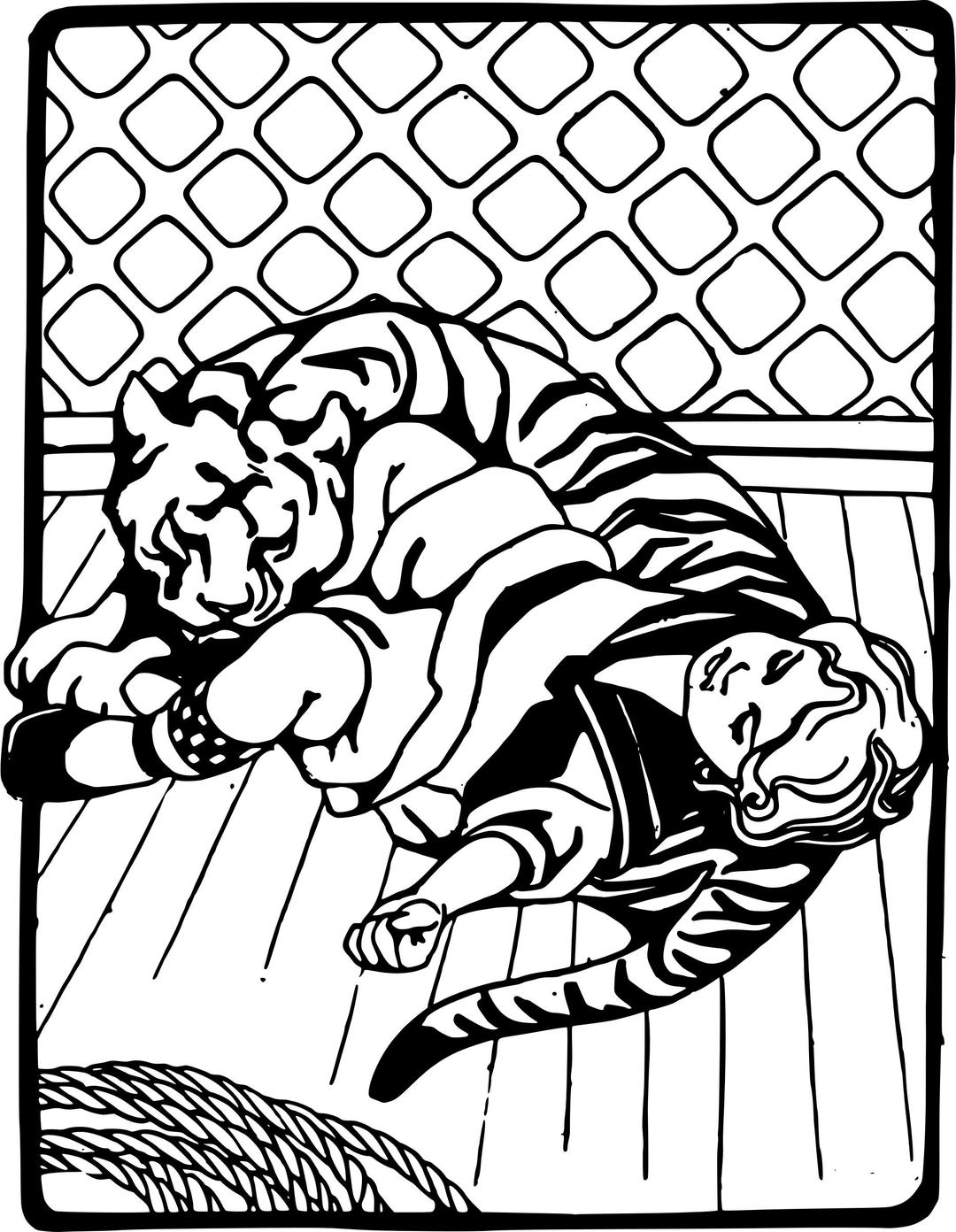 Sleeping with a Tiger png transparent