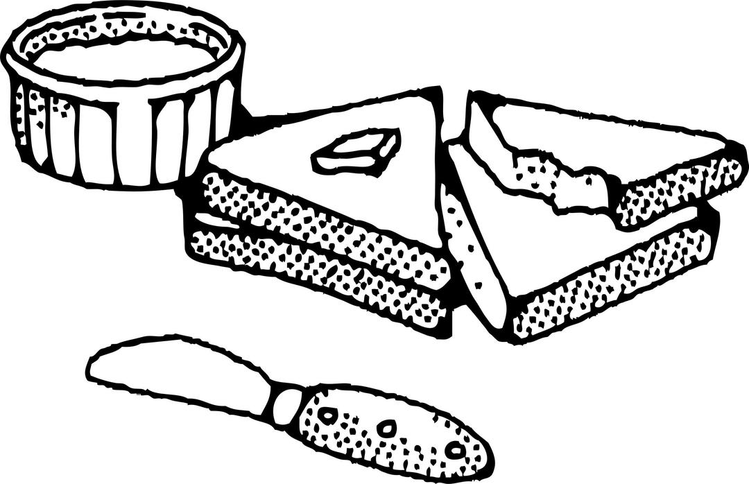 sliced bread with butter png transparent