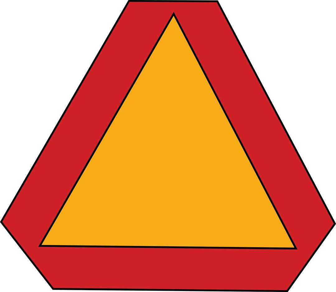 Slow moving vehicle sign png transparent