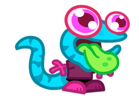 Slurpy the Lickity Lizard Looking Right png transparent