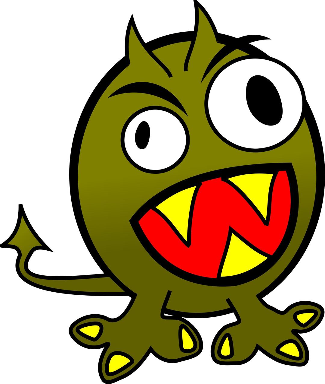 small funny angry monster png transparent