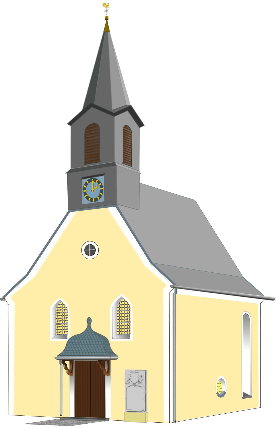 Small Village Church png transparent