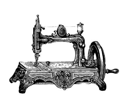 Small Vintage Sewing Machine png transparent