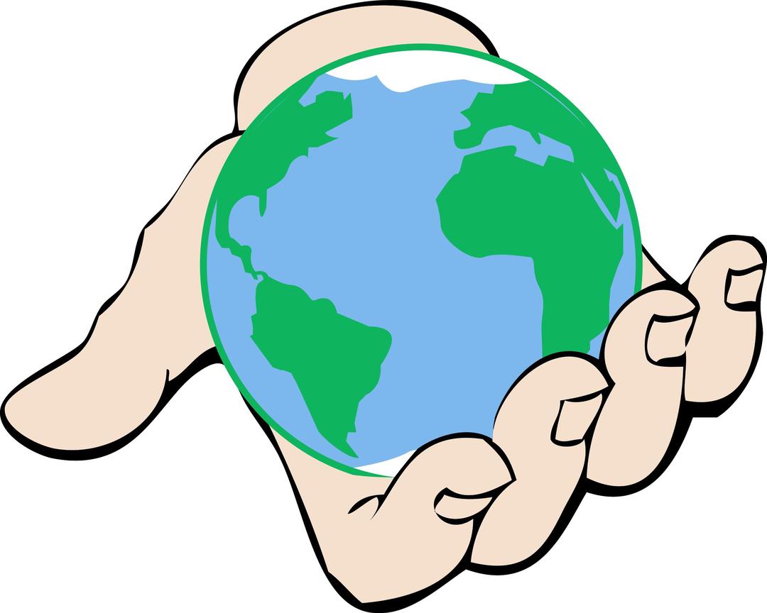 Small World in Hand png transparent
