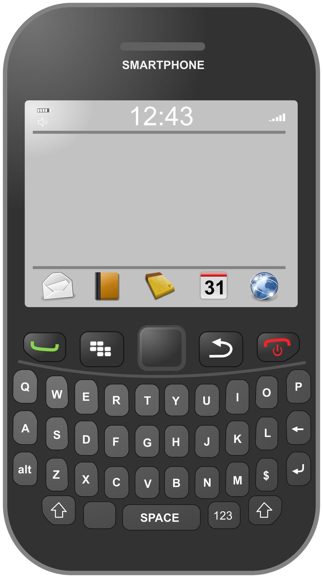 Smartphone qwerty png transparent