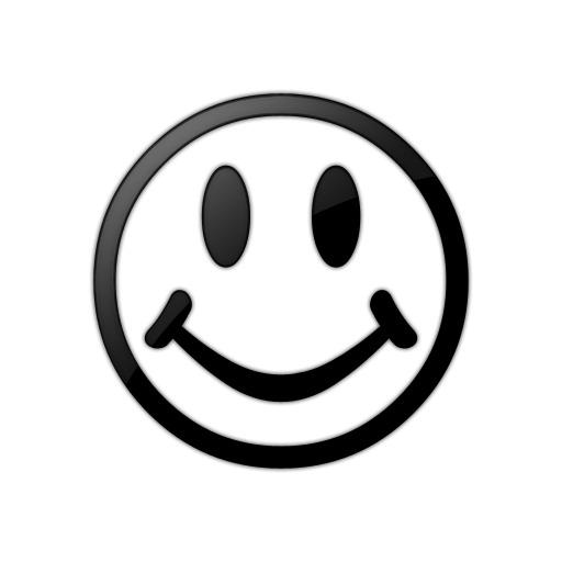 Smiley Face Black and White Clipart png transparent