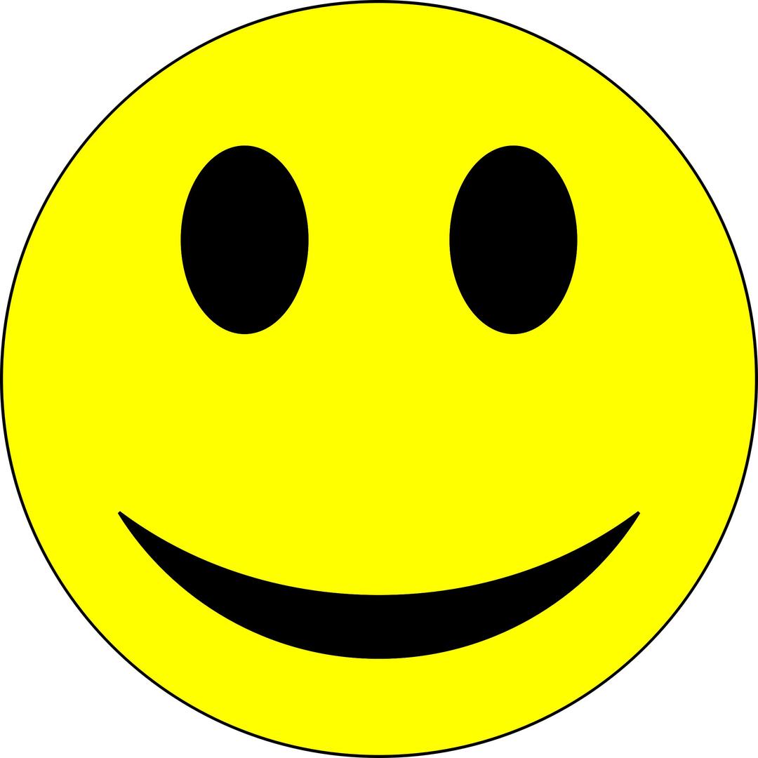Smiley - Yellow and Black png transparent