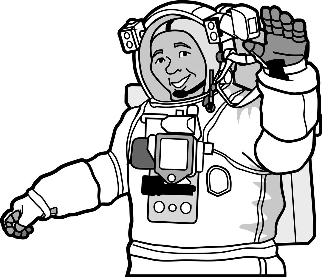 smiling astronaut png transparent