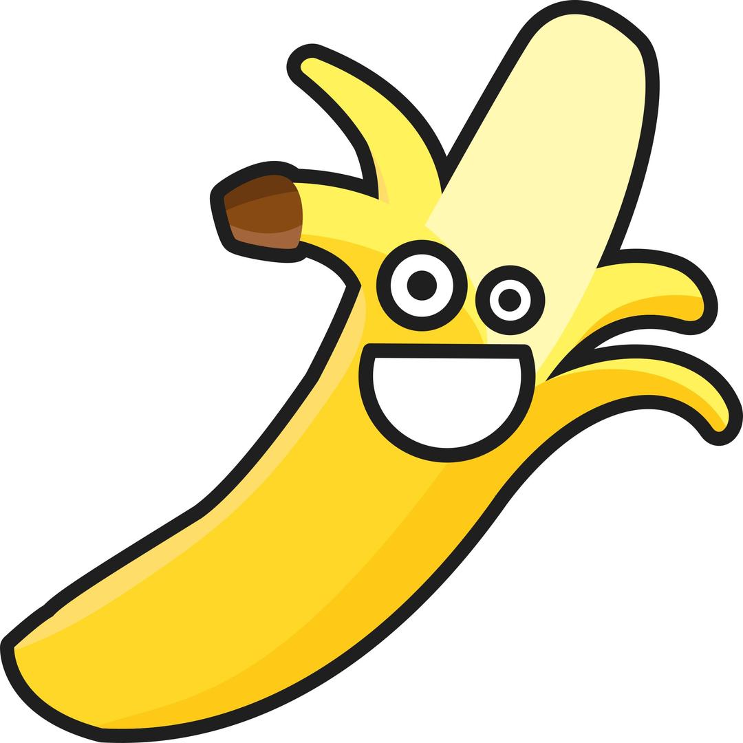 Smiling Banana png transparent