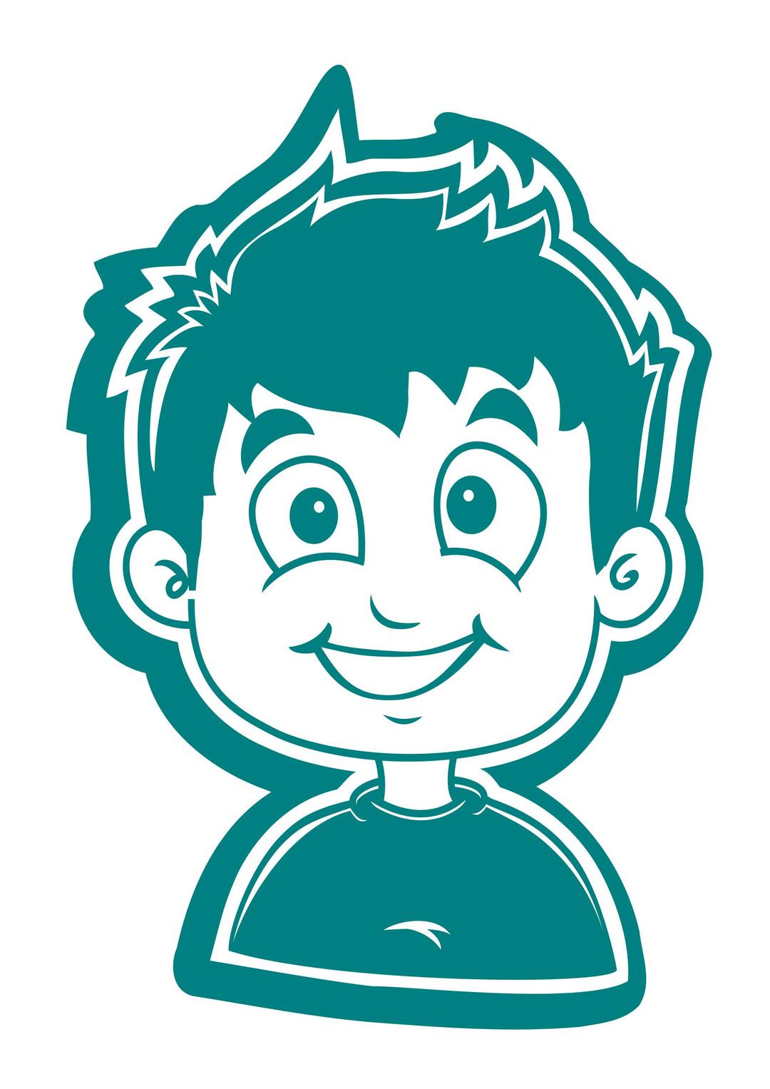 Smiling Boy White for T-Shirt png transparent