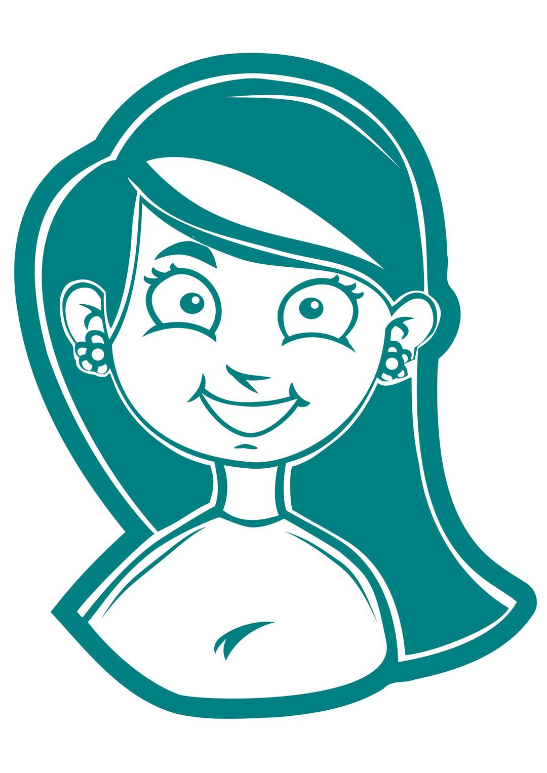 Smiling Girl White for T-Shirt png transparent