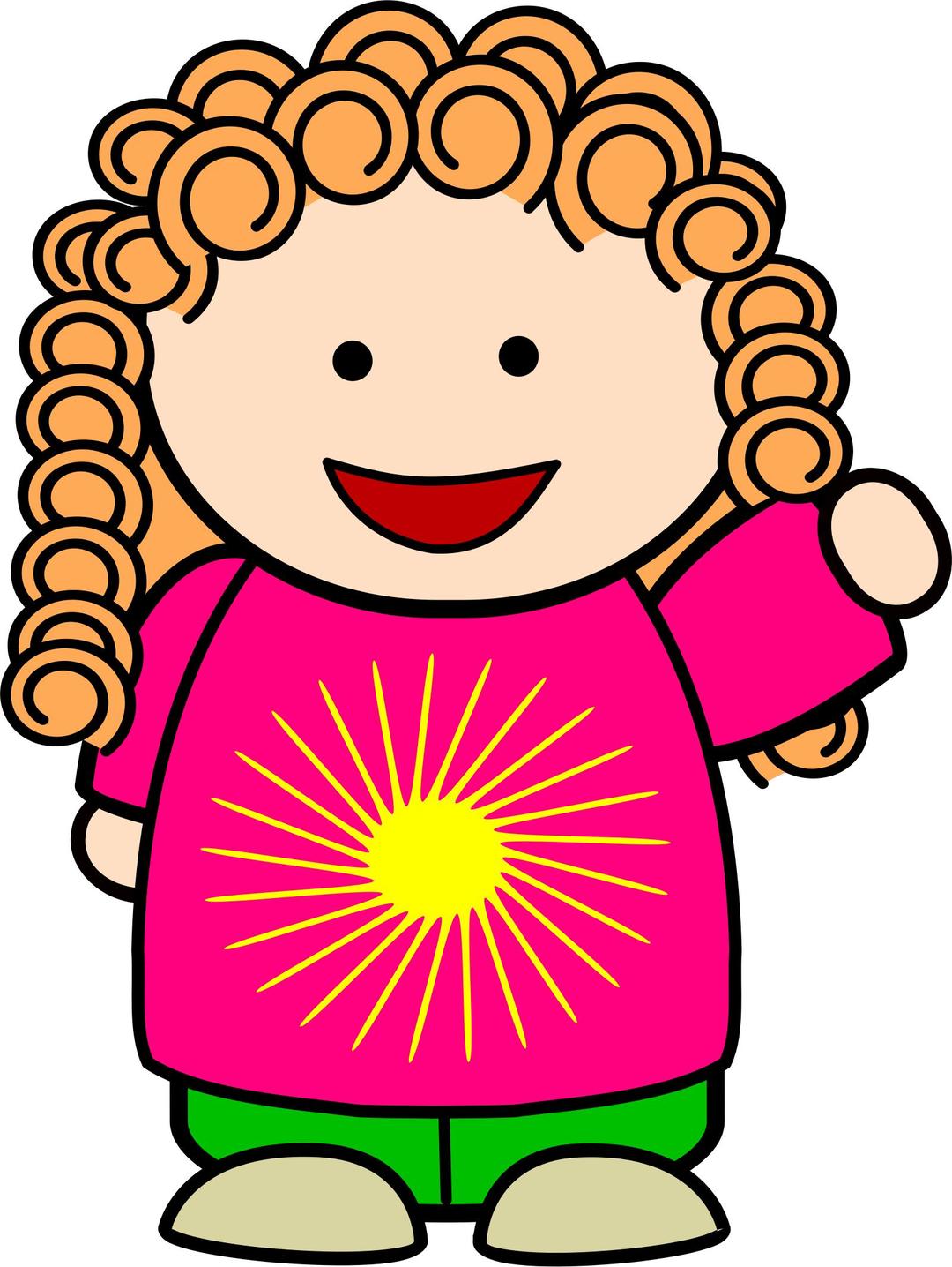 Smiling Red-Haired Girl png transparent