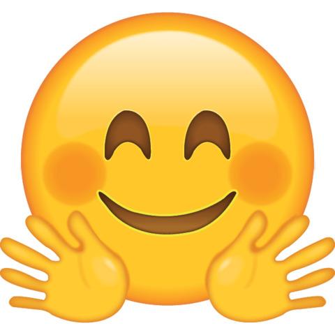 Smiling With Open Hands Emoji png transparent