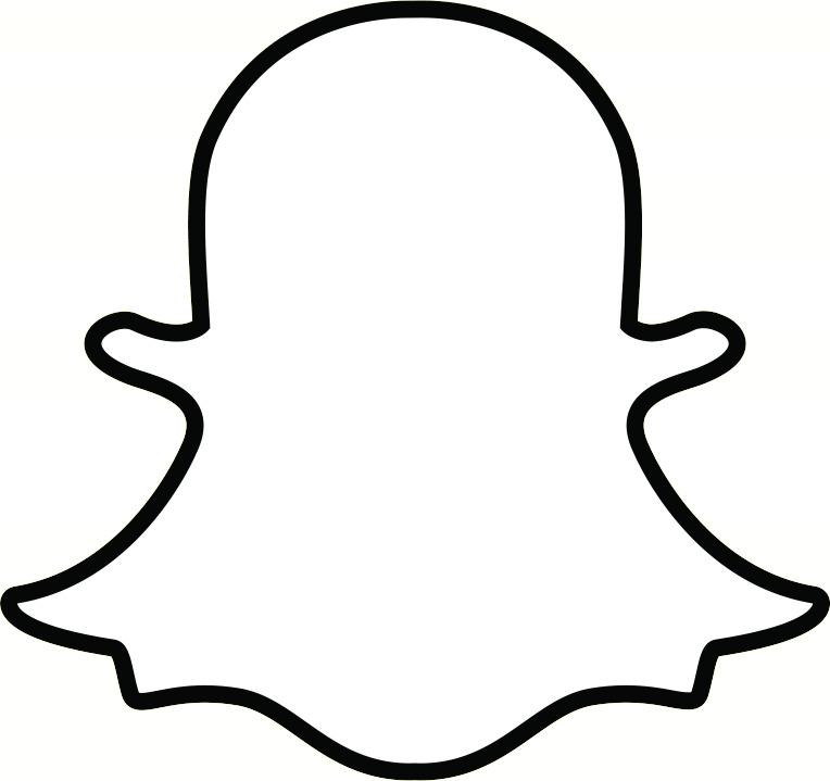 Snapchat Ghost Outline png transparent