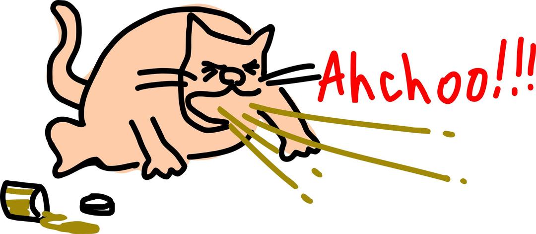 Sneezing cat png transparent