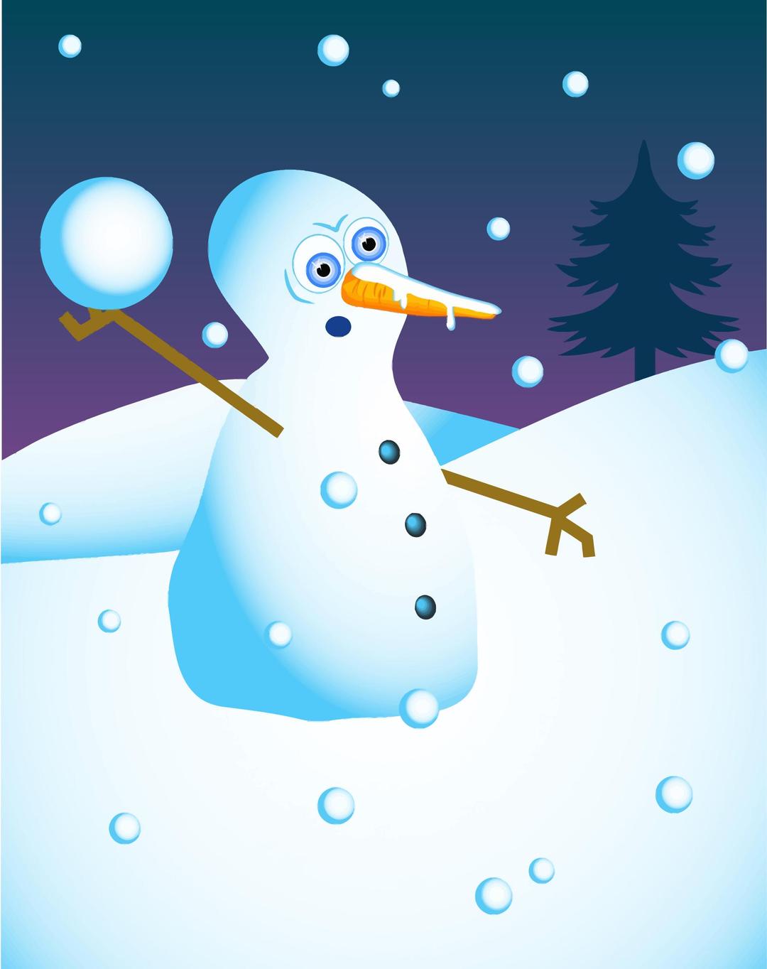 Snowball Fight Snow Man png transparent