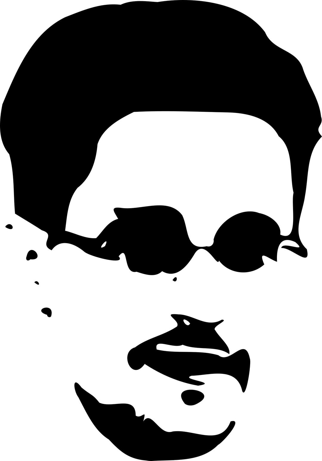 Snowden portrait bw png transparent
