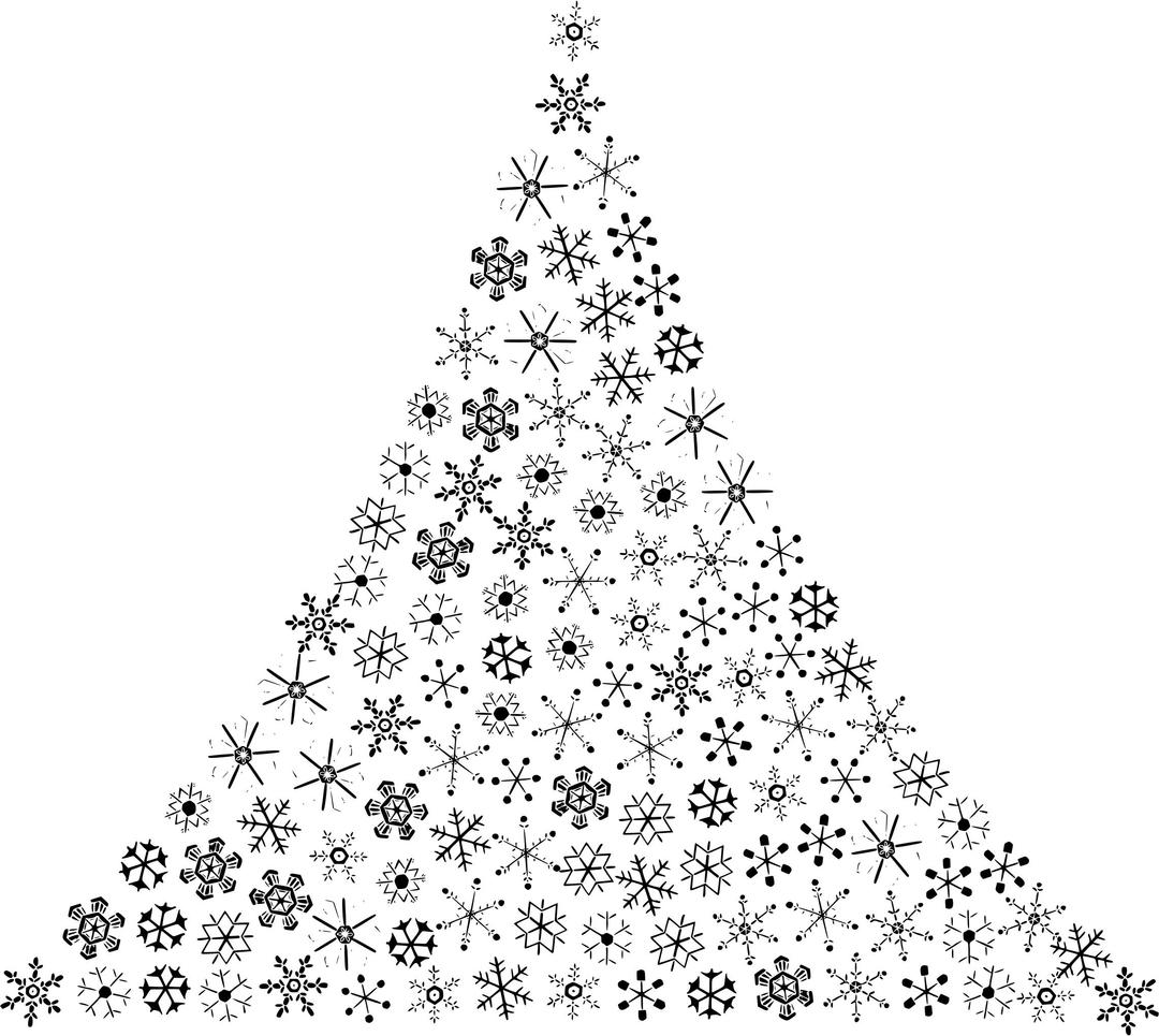 Snowflake Christmas Tree png transparent