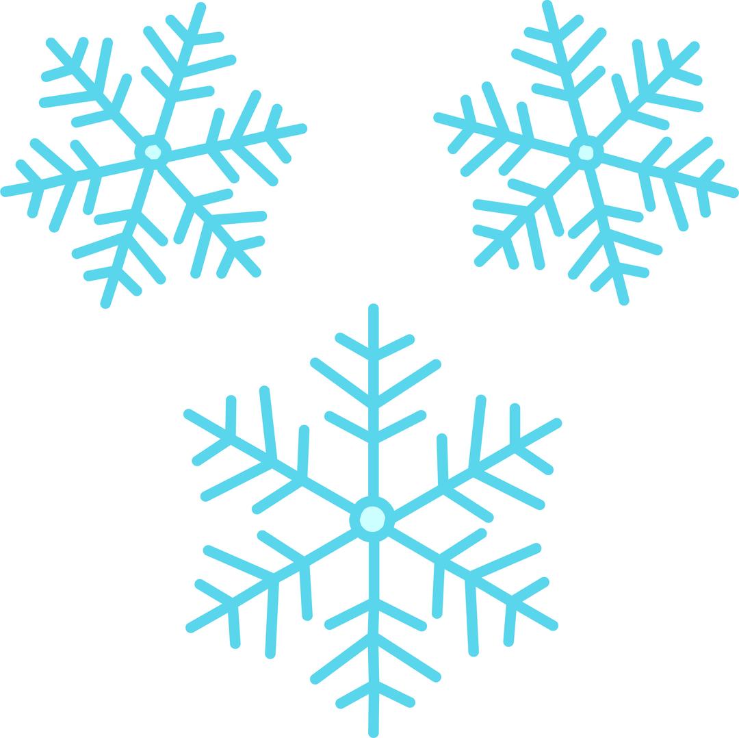 Snowflakes Group png transparent