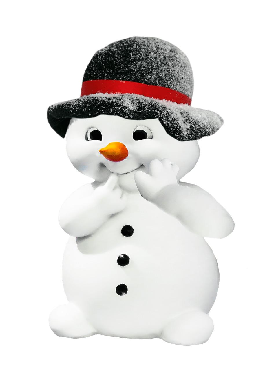 Snowman Black Hat png transparent