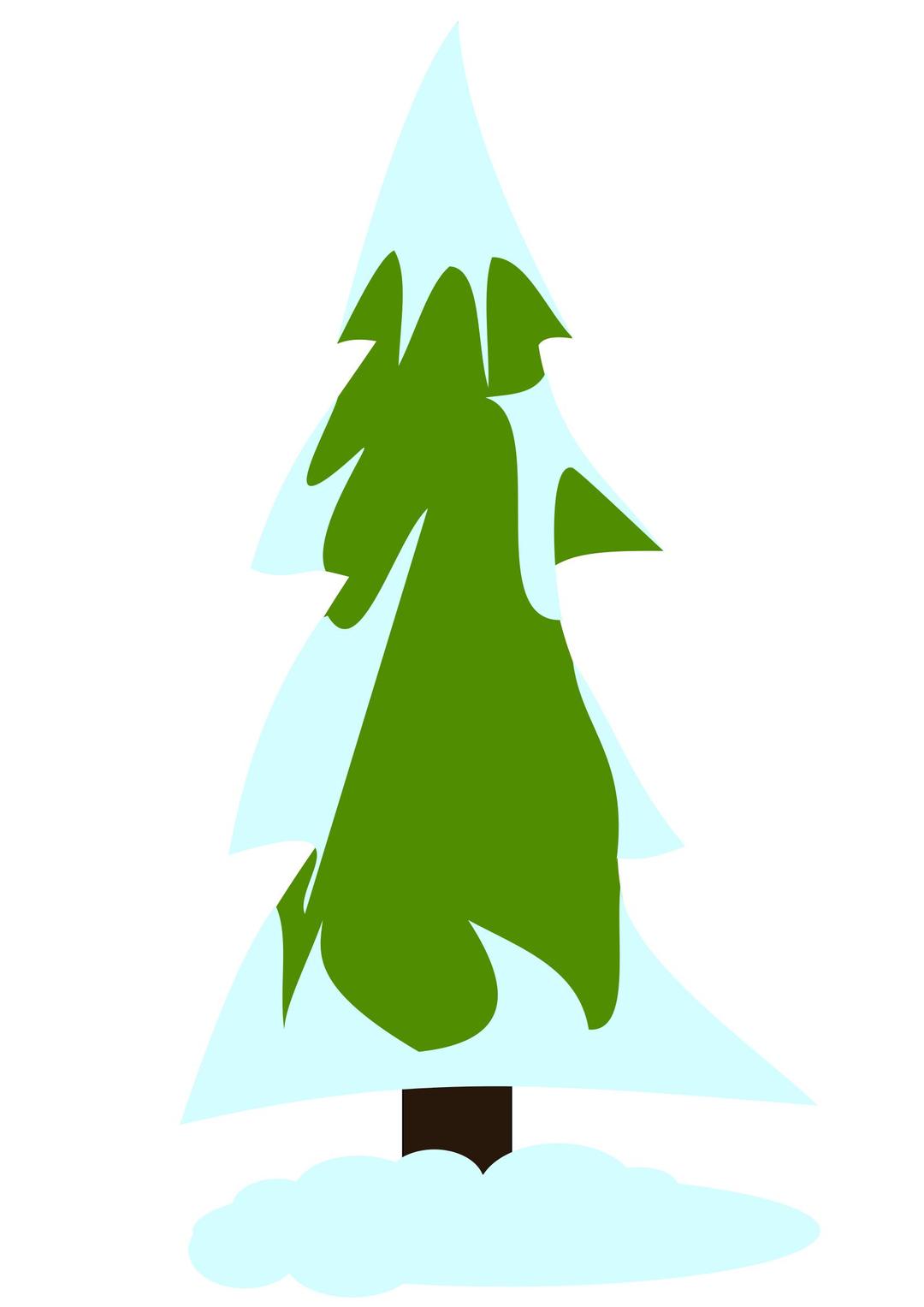 Snowy pine tree png transparent