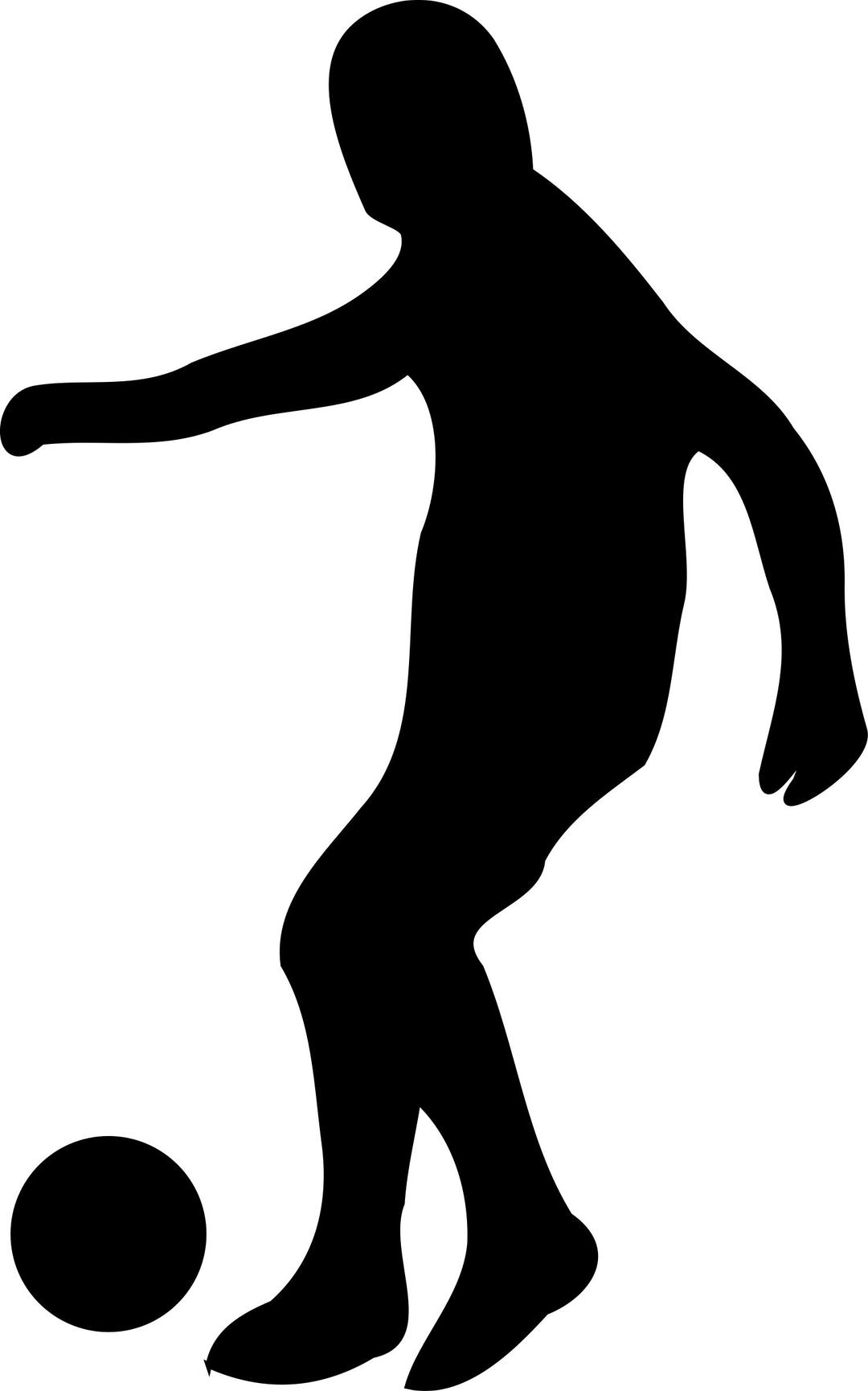 Soccer player silhouette png transparent