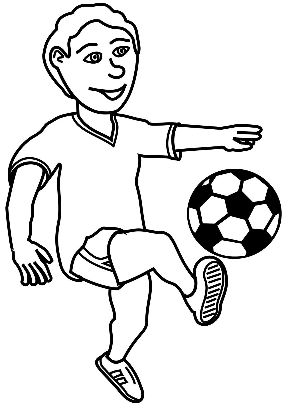 Soccer playing boy png transparent