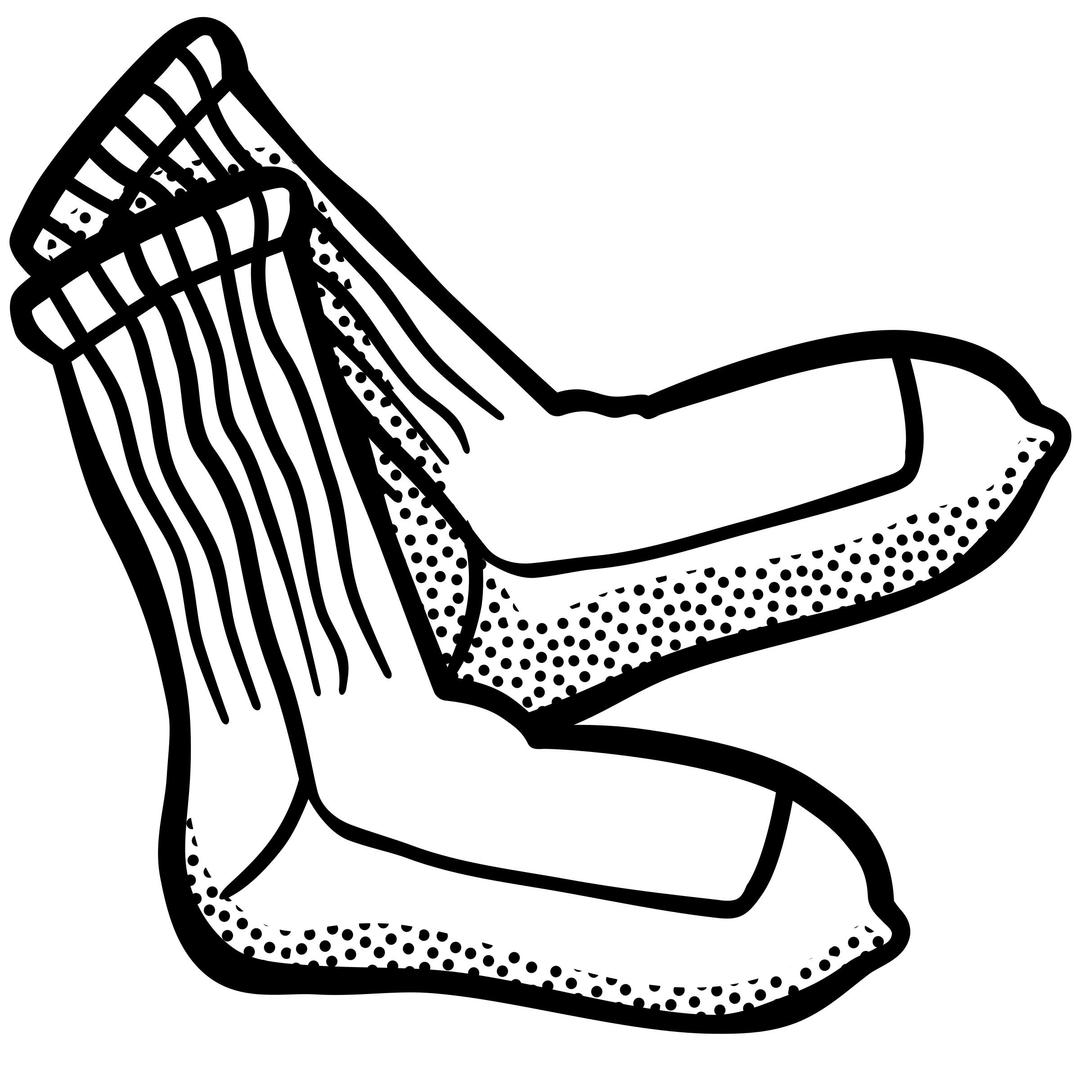 socks - lineart png transparent