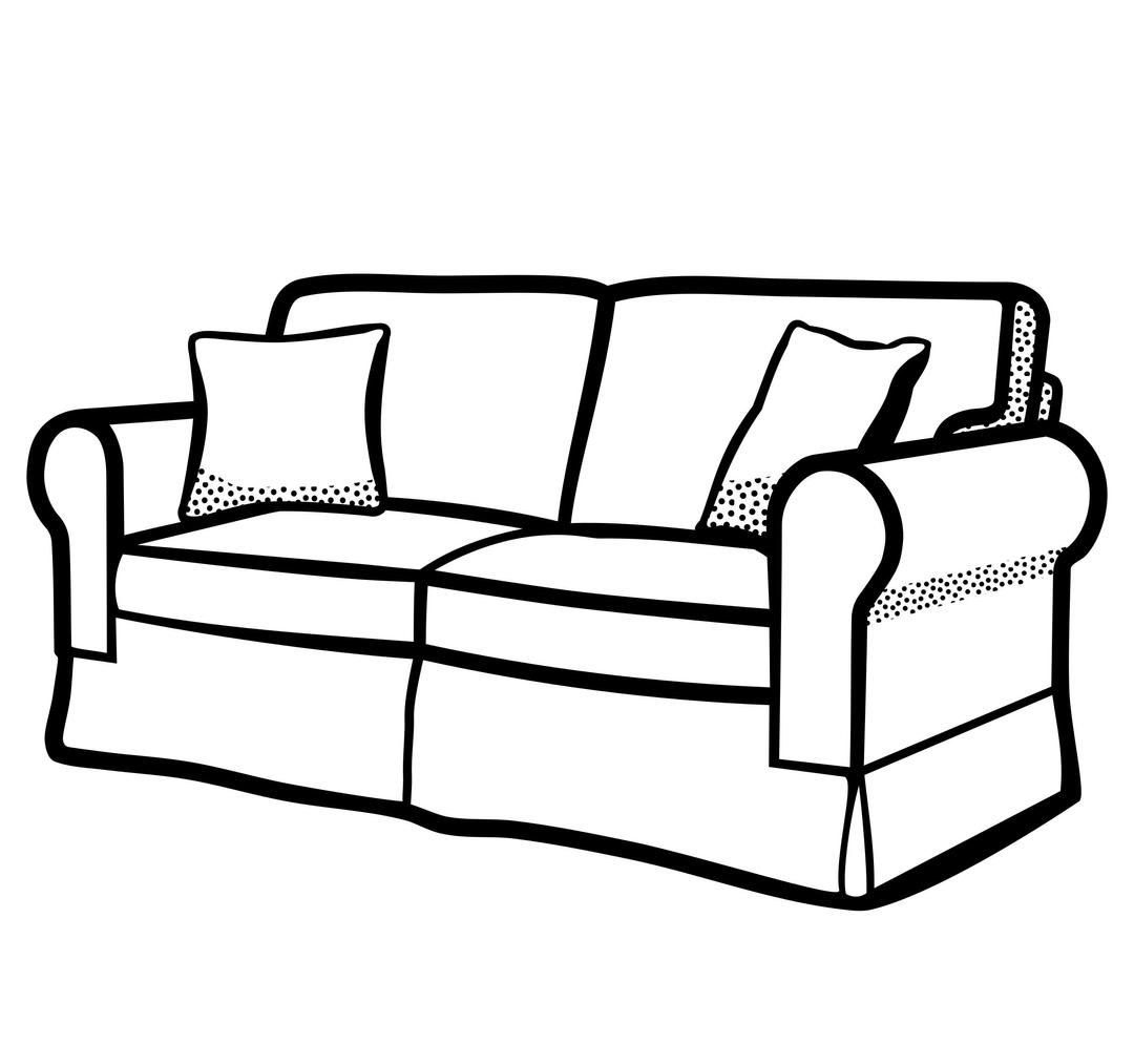 sofa - lineart png transparent