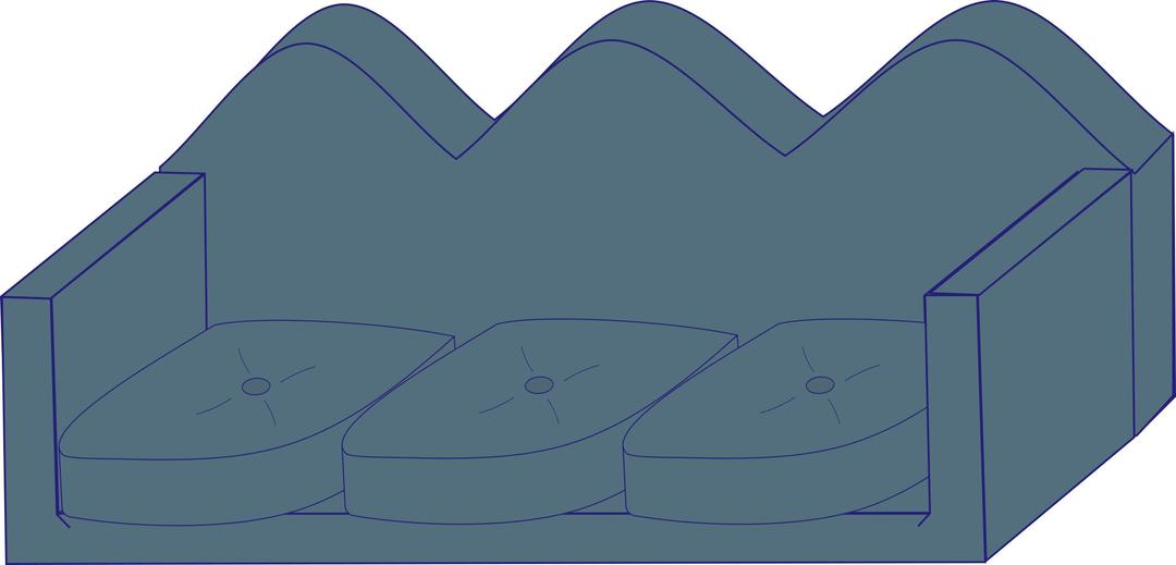 soft blue couch png transparent