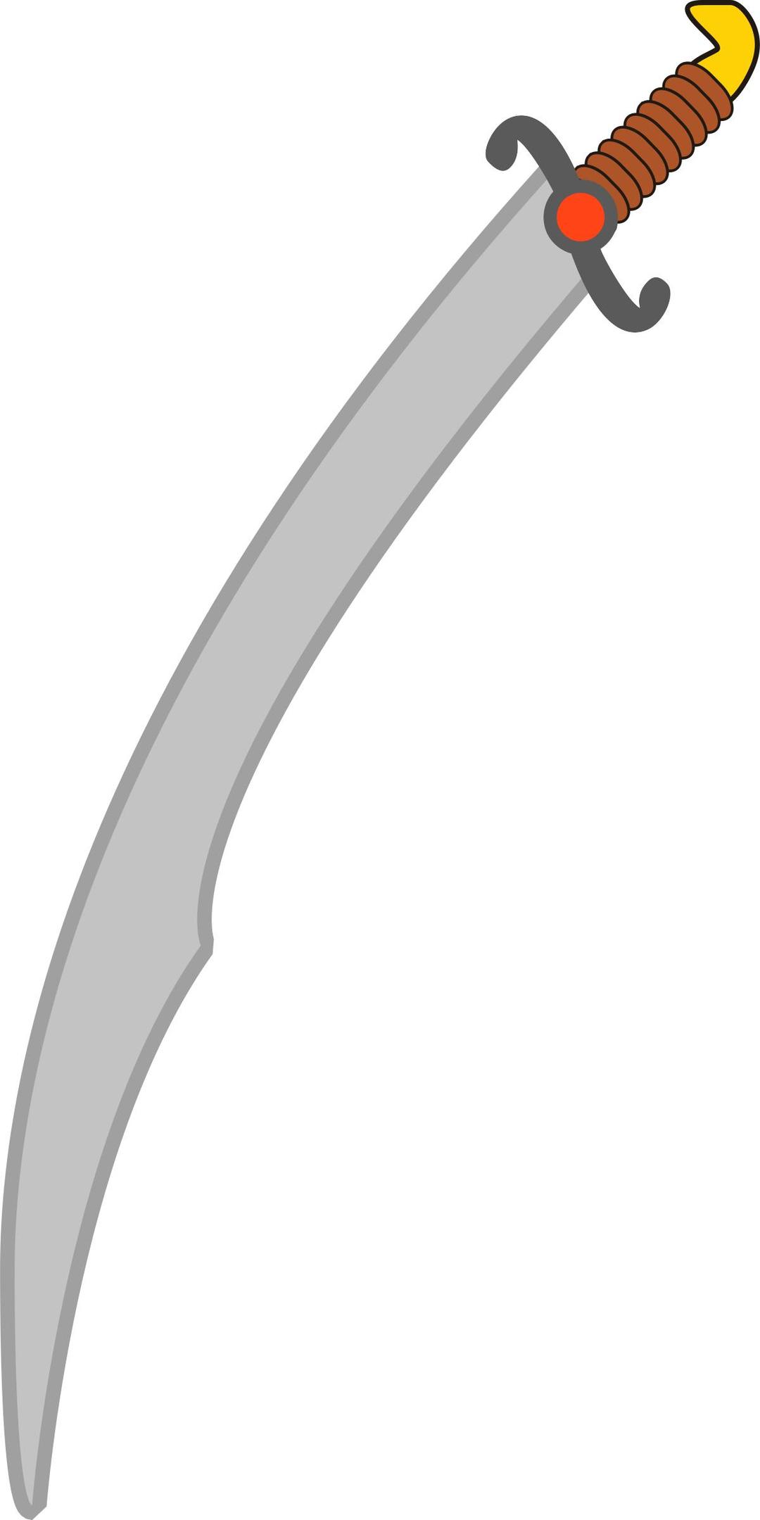 Soft-colored Long Scimitar png transparent