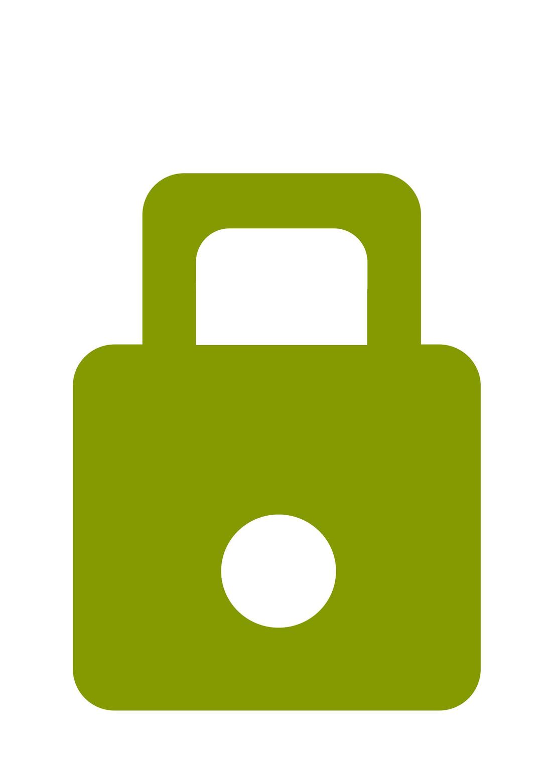 Solarized Green Lock png transparent