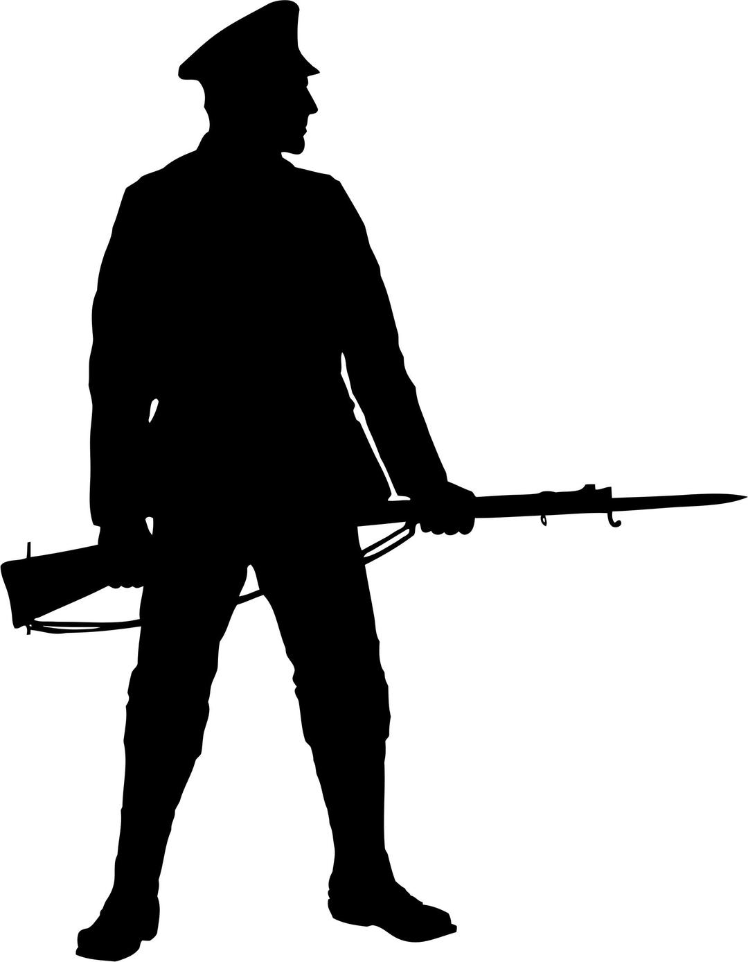 Soldier With Rifle Silhouette png transparent