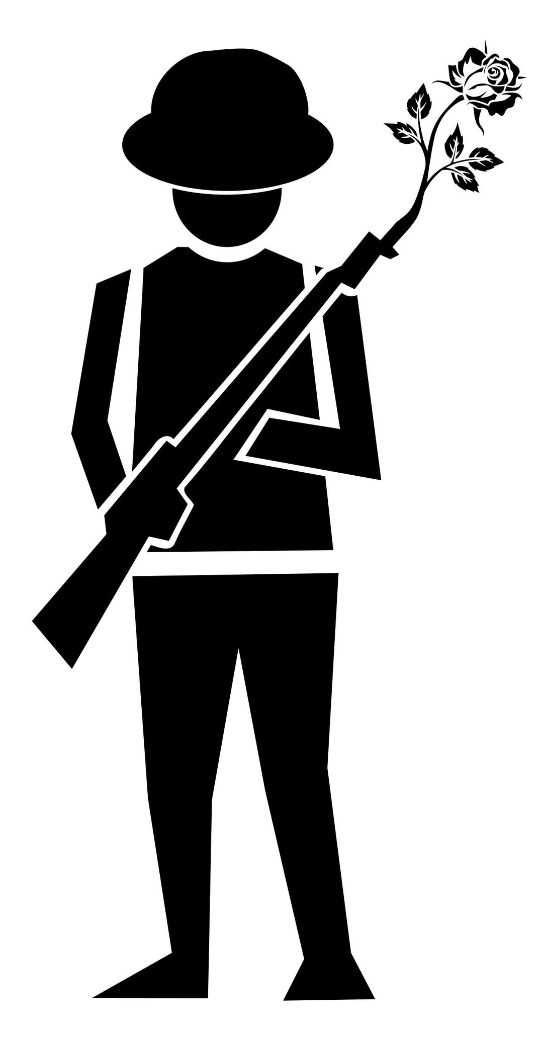 soldier with rose png transparent