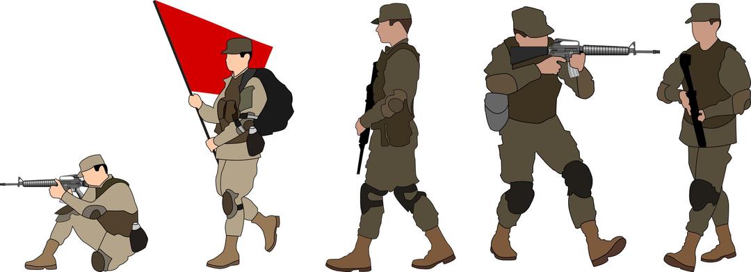 Soldiers collection png transparent