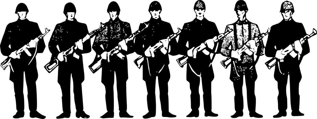 Soldiers with Guns png transparent